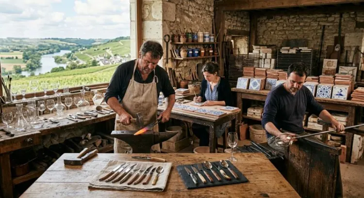 Coutellerie, verrerie, tuilerie : les savoir-faire de la Loire et de ses voisins
